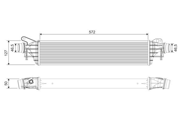 Chladič plniaceho vzduchu VALEO 818697 VALEO 818697 Intercooler OPEL CORSA 2015