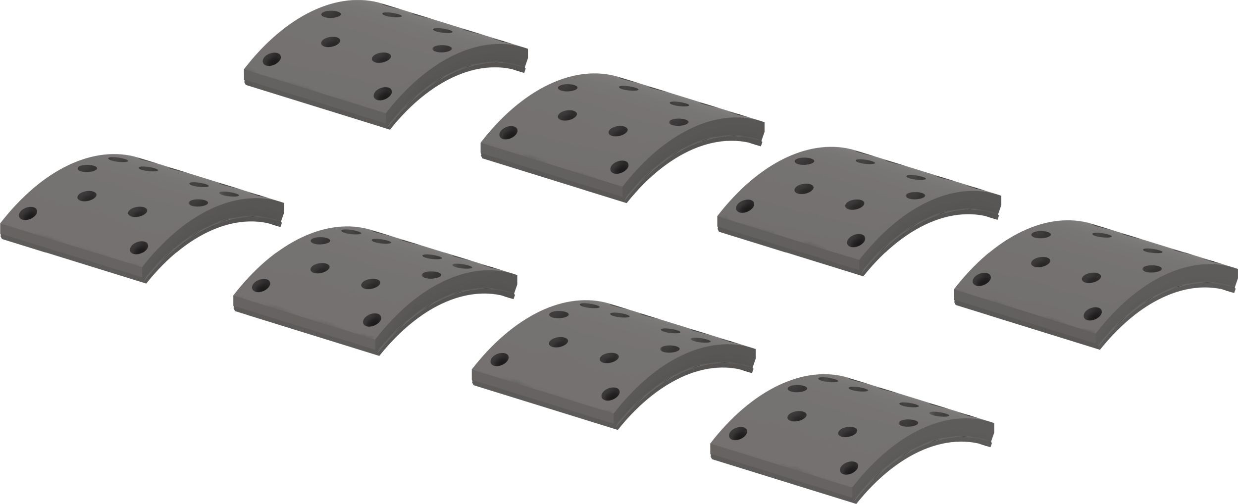 WABCO Bremsesko sett 12999710VT Håndbrekksko OPEL WABCO 12999710VT