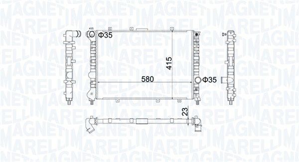 MAGNETI MARELLI Kühler, Motorkühlung 350213100700 Kühlmodul MAGNETI MARELLI GT 350213100700 günstig