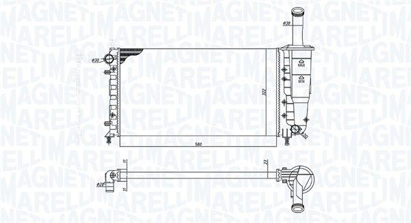 Radiatore motore MAGNETI MARELLI 350213196000 MAGNETI MARELLI 350213196000 costo Radiatore Fiat GRANDE PUNTO 2022