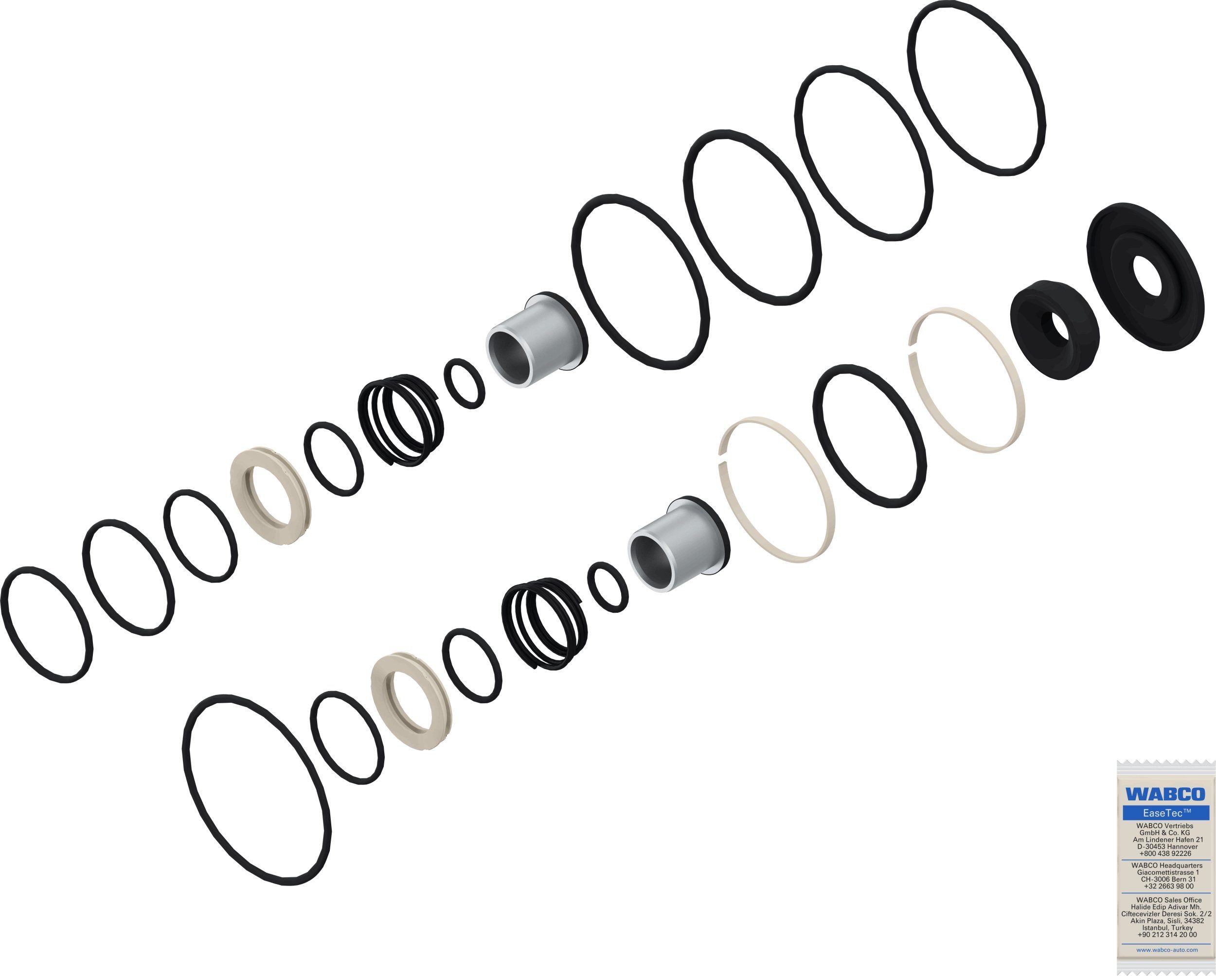 WABCO Remondikomplekt, piduriventiil-kasutuspidur 4613150052 WABCO 4613150052 Remondikomplekt, piduriventiil-kasutuspidur