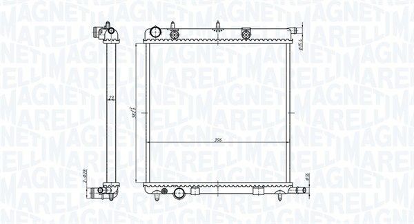 Radiatore motore MAGNETI MARELLI 350213819000 BM819 MAGNETI MARELLI 350213819000 Radiatore acqua Peugeot 1007 2015
