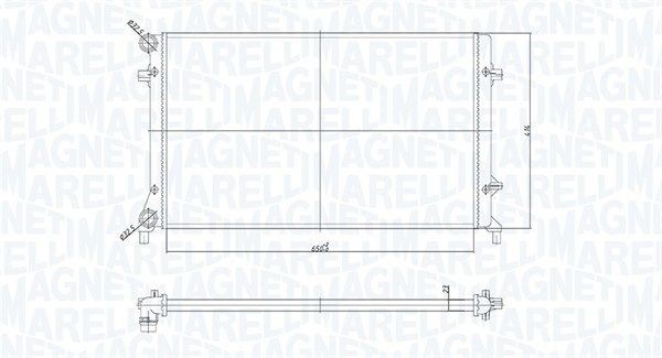 MAGNETI MARELLI Kühler, Motorkühlung 350213853000 Kühler Motorkühlung MAGNETI MARELLI EXTOL 350213853000 günstig