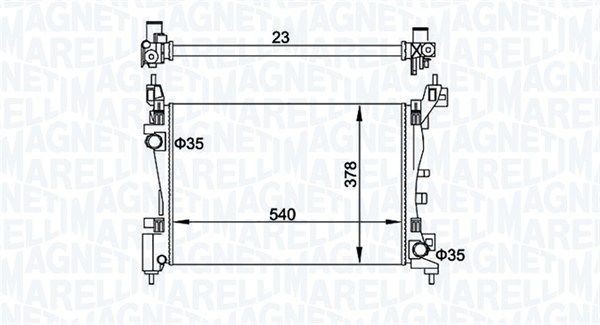 MAGNETI MARELLI Køler, motorkøling 350213899000 MAGNETI MARELLI 350213899000 Radiator FIAT Argenta (132) billig