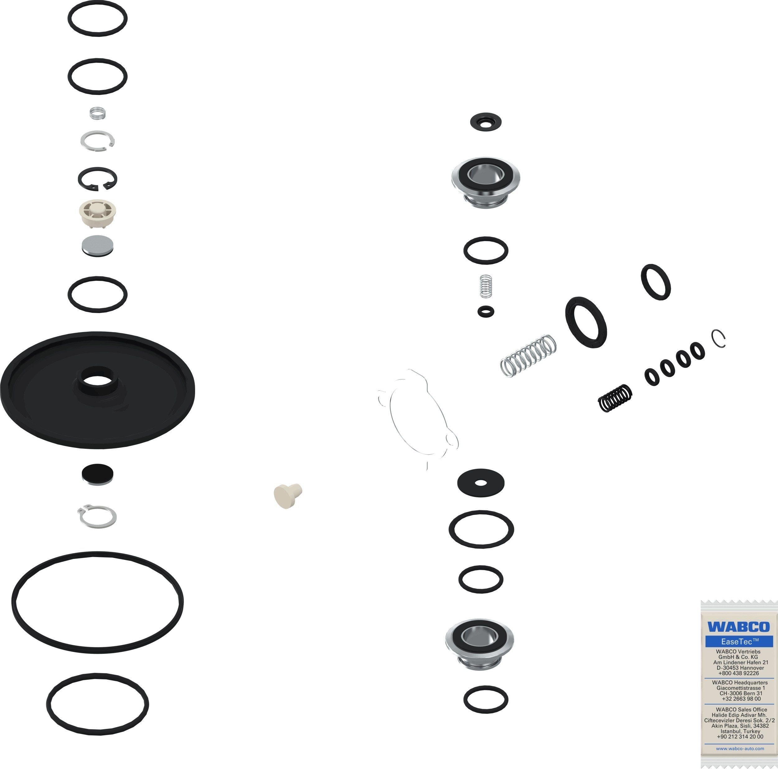 WABCO Kit de réparation, régulateur de freinage 4757110002 Fiat UNO Servo-frein WABCO 4757110002