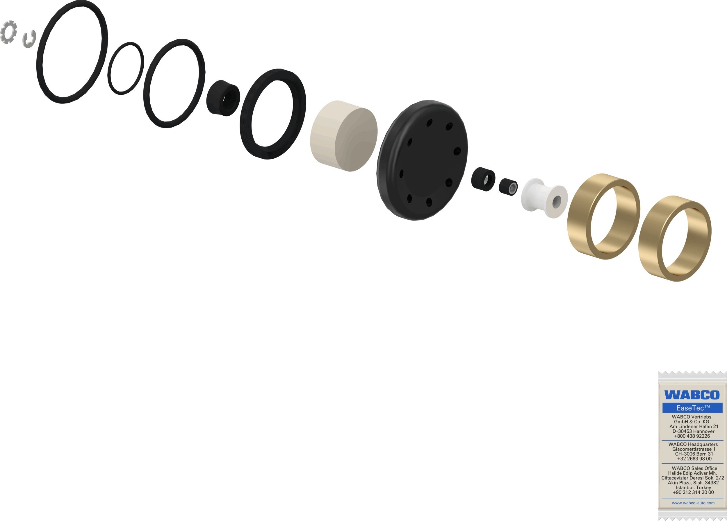 WABCO Kit de réparation, régulateur de freinage 4758000042 Master vac WABCO T1 Autobus/Autocar 4758000042 pas cher