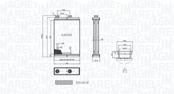 MAGNETI MARELLI Kachelradiateur, interieurverwarming 350218065000 350218065000 Kachelradiateur MAGNETI MARELLI FIAT PANDA