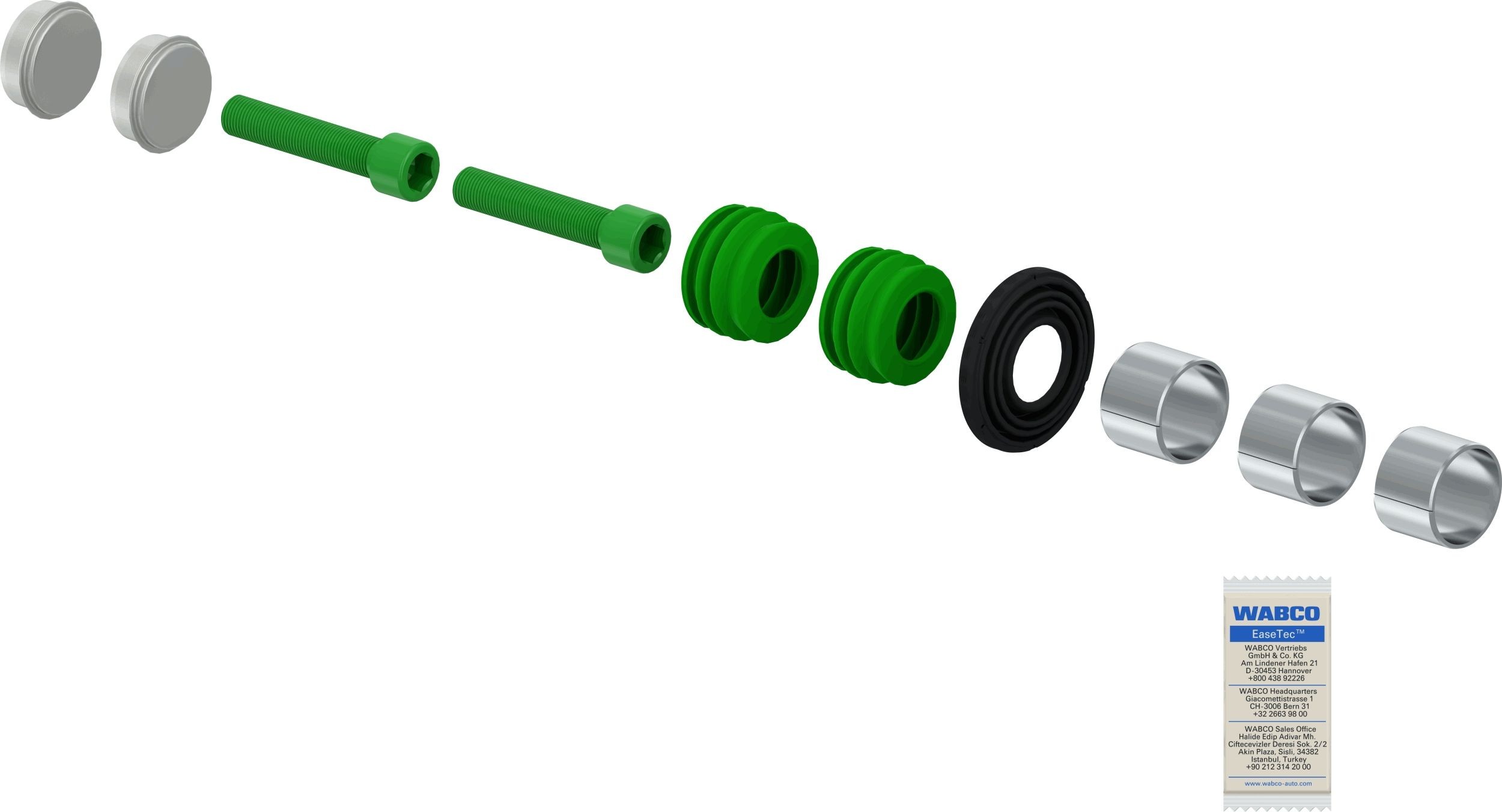 WABCO Opravná sada brzdového strmeňa 6403199222 6403199222 Opravná sada brzdového strmeňa SEAT LEON WABCO