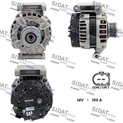 SIDAT Alternateur A12BH0054 A12BH0054 Alternateur SIDAT CITROЁN C8