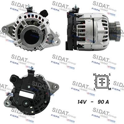 SIDAT Dynamo / Alternator A12BH0176A2 A12BH0176A2 Dynamo SIDAT TOYOTA YARIS