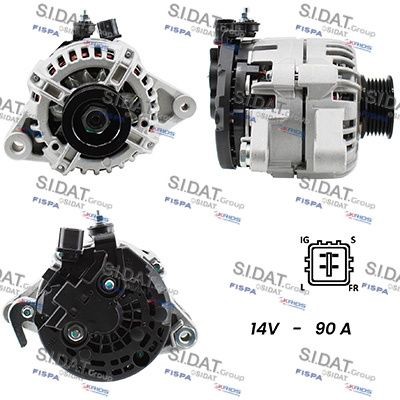 SIDAT Dynamo / Alternator A12BH0179A2 Toyota YARIS Wisselstroomdynamo SIDAT A12BH0179A2