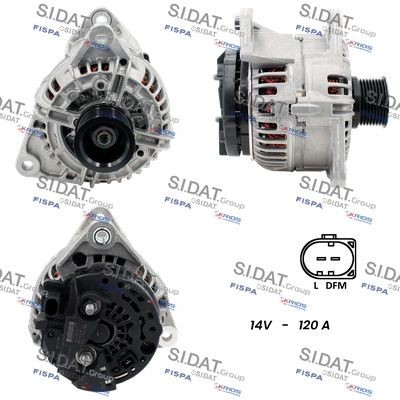 SIDAT Alternátor A12BH1049 SIDAT A12BH1049 Alternátor LOTUS Exige (SCC_) 1.8 GT3 275 KS 2012