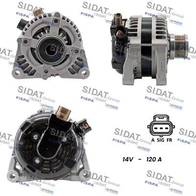 SIDAT Alternateur A12DE0303A2 Ford COUGAR Dynamo SIDAT A12DE0303A2