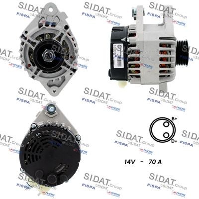 SIDAT Alternador A12DE0494A2 Alternador SIDAT Toyota STARLET A12DE0494A2