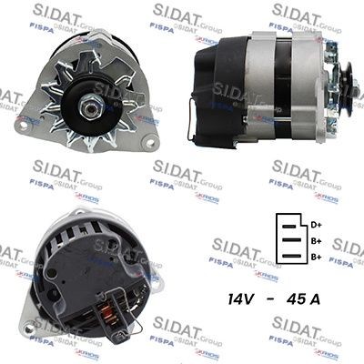 SIDAT Alternateur A12LU0058A2 Dynamo SIDAT COUGAR A12LU0058A2 pas cher
