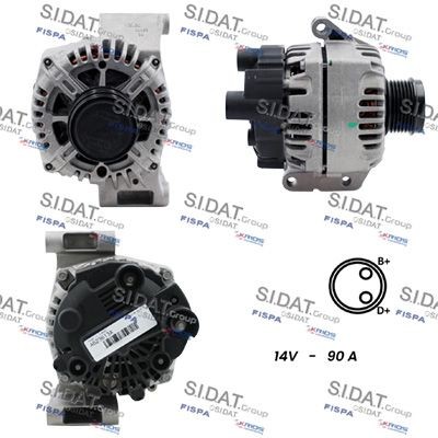 SIDAT Alternátor A12VA0001 Alternátor SIDAT WAGON R+ A12VA0001 lacné