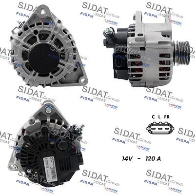 SIDAT Alternateur A12VA0526A2 Alternateur SIDAT COUPE A12VA0526A2 pas cher