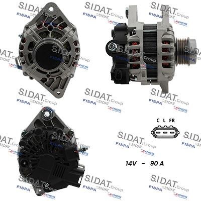SIDAT Alternátor A12VA0823A2 SIDAT Alternátor HYUNDAI A12VA0823A2
