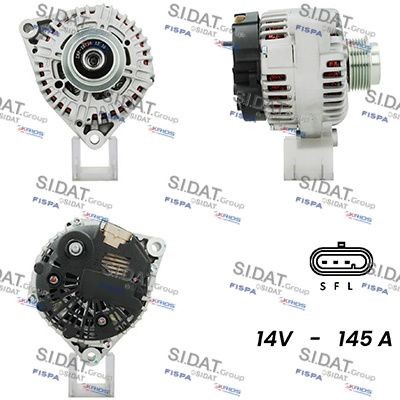 Alternátor SIDAT A12VA1107A2 SIDAT A12VA1107A2 Alternátor CHEVROLET CORVETTE 2007
