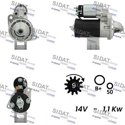 SIDAT Motor de arranque S12BH0529A2 S12BH0529A2 SIDAT Motor de arranque Saab baratos