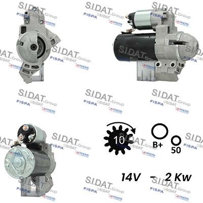 SIDAT Démarreur S12BH0608A2 BMW Série 5 Démarreur SIDAT S12BH0608A2