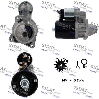 SIDAT Starter S12BH0612A2 SIDAT S12BH0612A2 104 Hatchback Startmotor originale pris