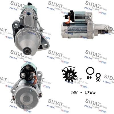 Startmotor SIDAT S12DE0359 SIDAT S12DE0359 Starter Mercedes-Benz A-Klasse 2016
