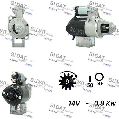 SIDAT Startmotor S12DE0420A2 Startmotor SIDAT LITEACE S12DE0420A2 goedkoop