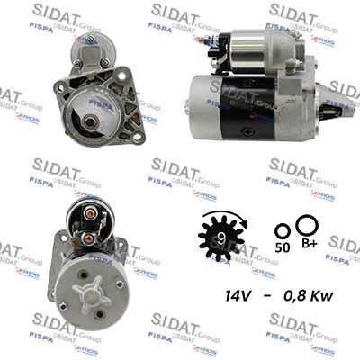 SIDAT Anlasser S12MA0044A2 Anlasser SIDAT Fiat PUNTO S12MA0044A2