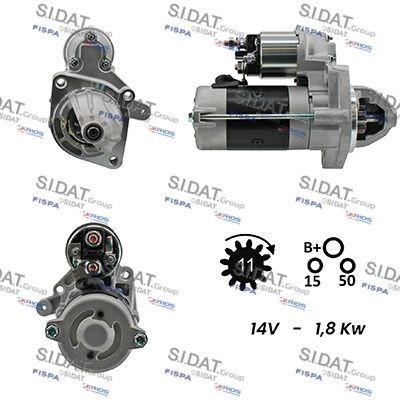 SIDAT Démarreur S12MA0112A2 BMW Série 5 Starter SIDAT S12MA0112A2