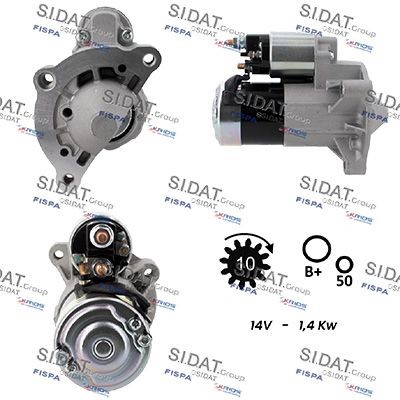 SIDAT Startmotor S12MH0005A2 Peugeot BOXER Startmotoren SIDAT S12MH0005A2