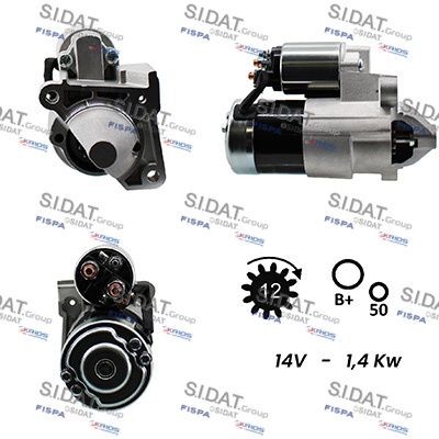 SIDAT Motorino avviamento S12MH0063 S12MH0063 Motore di avviamento SIDAT Nissan