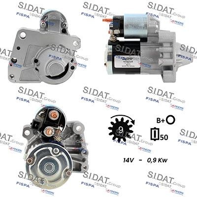 SIDAT Startmotor S12MH0076 Peugeot BOXER Starter voor de motor SIDAT S12MH0076