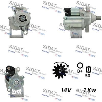 Démarreur SIDAT S12MT0318A2 SIDAT S12MT0318A2 Starter Honda HR-V 2002