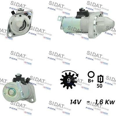 SIDAT Starter S12MT0517A2 S12MT0517A2 Startmotor HONDA JAZZ SIDAT