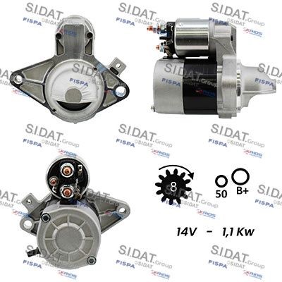 SIDAT Démarreur S12VA0011A2 Toyota AVENSIS Starter SIDAT S12VA0011A2