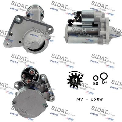 SIDAT Startmotor S12VA0014A2 Startmotor SIDAT AROSA S12VA0014A2 goedkoop