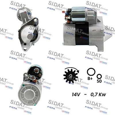 SIDAT Motorino avviamento S12VA0040A2 S12VA0040A2 Motorino avviamento SIDAT NISSAN QASHQAI costo