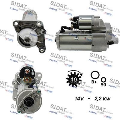 SIDAT Motorino avviamento S12VA0052A2 S12VA0052A2 Motorino avviamento NISSAN SIDAT costo