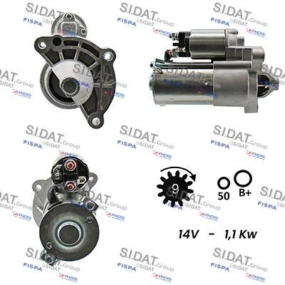 SIDAT Motorino avviamento S12VA0113A2 S12VA0113A2 costo Motorino avviamento SIDAT PEUGEOT BOXER