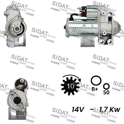 SIDAT Startmotor S12VA0614A2 S12VA0614A2 Startmotor SIDAT PEUGEOT BOXER
