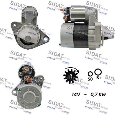 SIDAT Starteris S12VA0773A2 S12VA0773A2 Starteris SIDAT NISSAN TIIDA