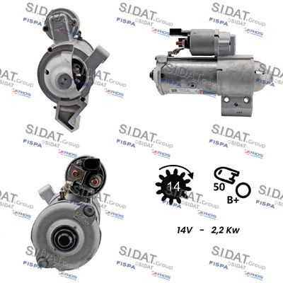 SIDAT Starter S12VA0848 Starter SIDAT BMW 5. Seeria S12VA0848