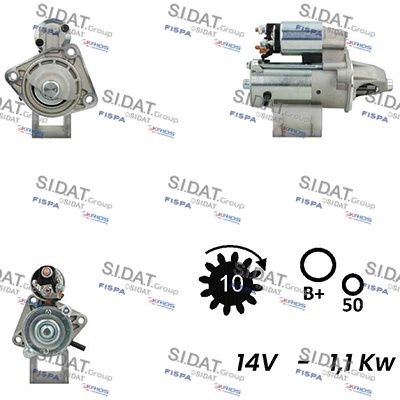 SIDAT Motorino avviamento S12VS0022A2 S12VS0022A2 Motorino avviamento SIDAT FORD TRANSIT costo