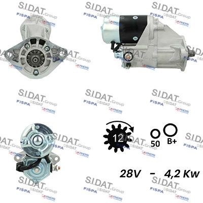 SIDAT Starter S24DE0142A2 SIDAT S24DE0142A2 Startmotor Toyota Land Cruiser 100 pris