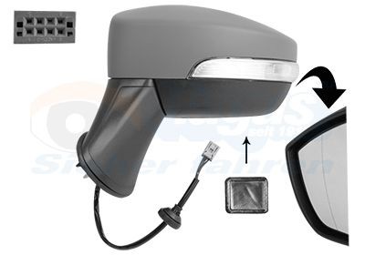 Vonkajżie spätné zrkadlo VAN WEZEL 1802817 VAN WEZEL 1802817 Spätné zrkadlo FORD ECOSPORT 2021