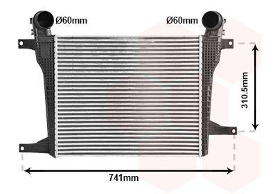 VAN WEZEL Intercooler 37014708 Intercooler VAN WEZEL Opel ZAFIRA 37014708