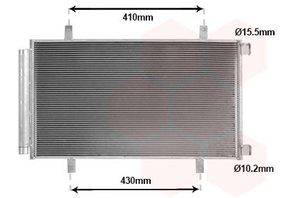 VAN WEZEL Kondensator, klimaanlegg 52015709 Kondensator VAN WEZEL LIANA 52015709 billige
