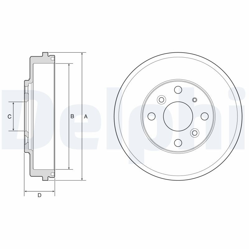 DELPHI Tamburo freno BF649 BF649 costo Tamburo freno DELPHI MAZDA 929