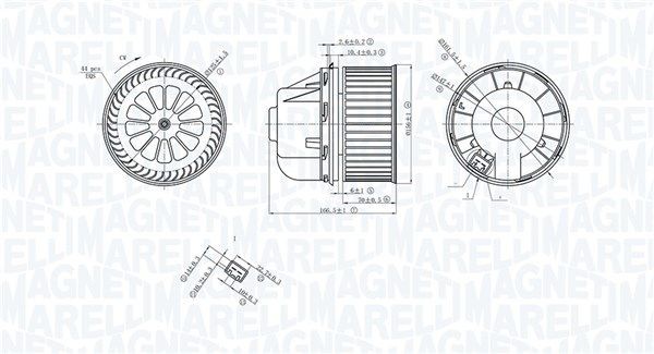 MAGNETI MARELLI Ventilatore abitacolo 069412729010 069412729010 costo Ventola abitacolo MAGNETI MARELLI FORD FOCUS